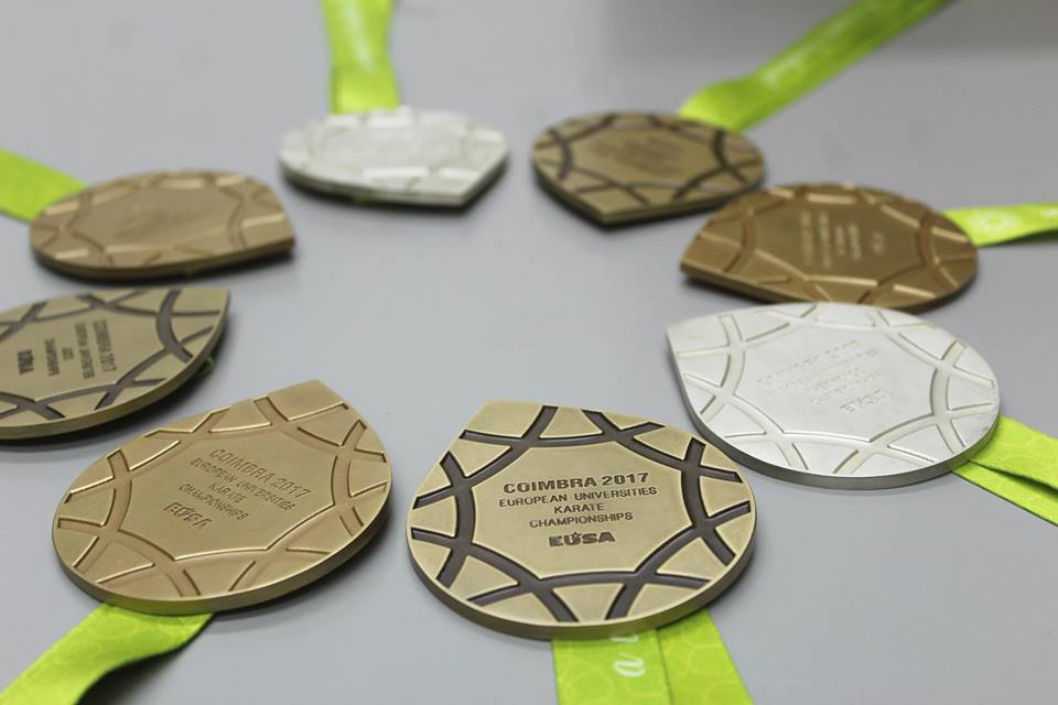 Медали Чемпионата Европы среди студентов по каратэ 2017